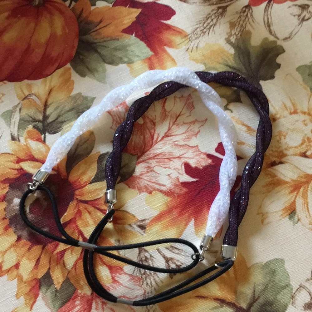 Two stretchy head bands